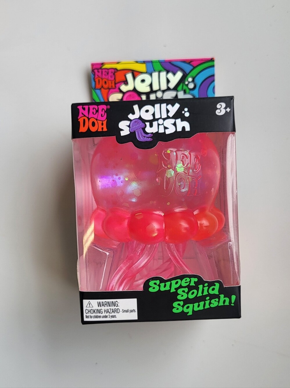 Authentic NeeDoh Jelly Squish Fidget Squishy RARE Nee Doh - PINK
